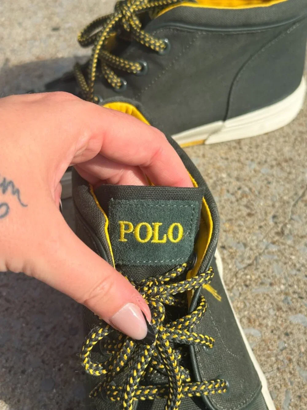 Polo Ralph Lauren Federico Mens 9D Green Canvas Chukka Shoes Old Money Prep 4022